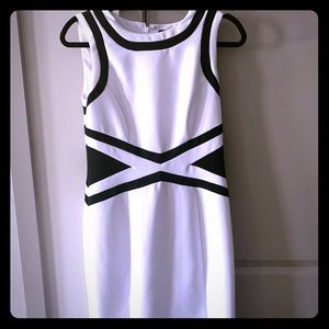 White and Black work dress